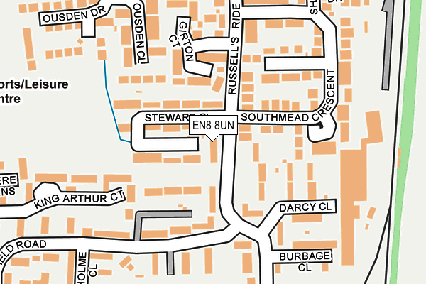 EN8 8UN map - OS OpenMap – Local (Ordnance Survey)