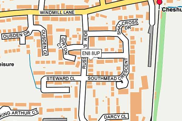 EN8 8UP map - OS OpenMap – Local (Ordnance Survey)