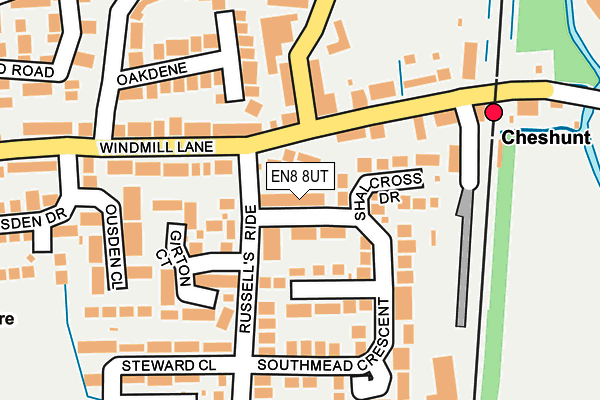 EN8 8UT map - OS OpenMap – Local (Ordnance Survey)