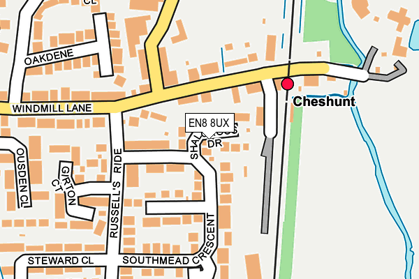 EN8 8UX map - OS OpenMap – Local (Ordnance Survey)