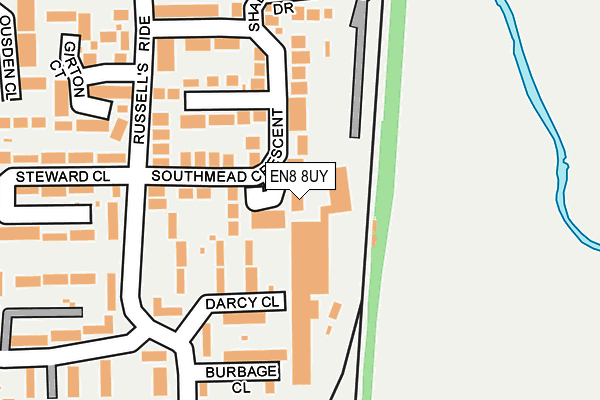 EN8 8UY map - OS OpenMap – Local (Ordnance Survey)