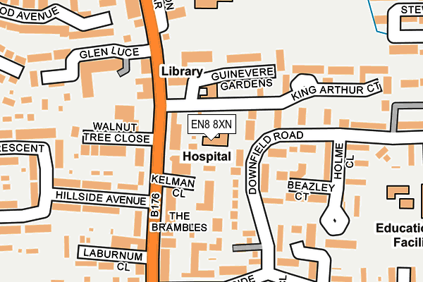 EN8 8XN map - OS OpenMap – Local (Ordnance Survey)