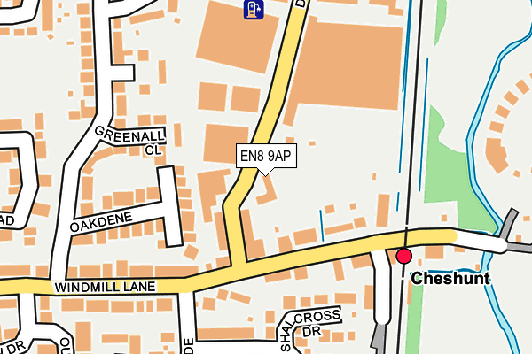 EN8 9AP map - OS OpenMap – Local (Ordnance Survey)