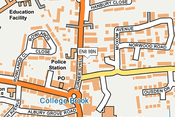 EN8 9BN map - OS OpenMap – Local (Ordnance Survey)