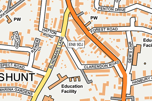 Map of COWRIES SERVICES LTD at local scale