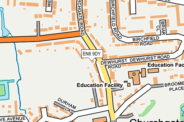EN8 9DY map - OS OpenMap – Local (Ordnance Survey)