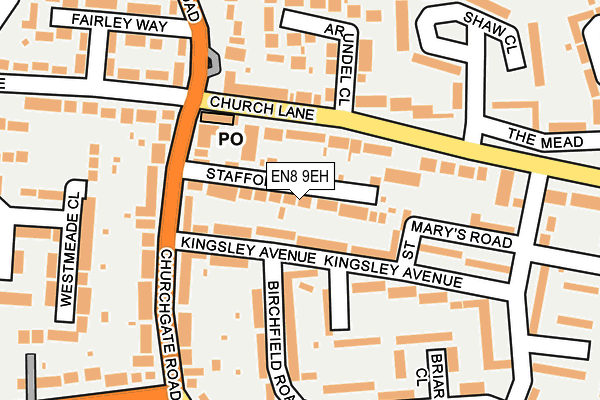 EN8 9EH map - OS OpenMap – Local (Ordnance Survey)