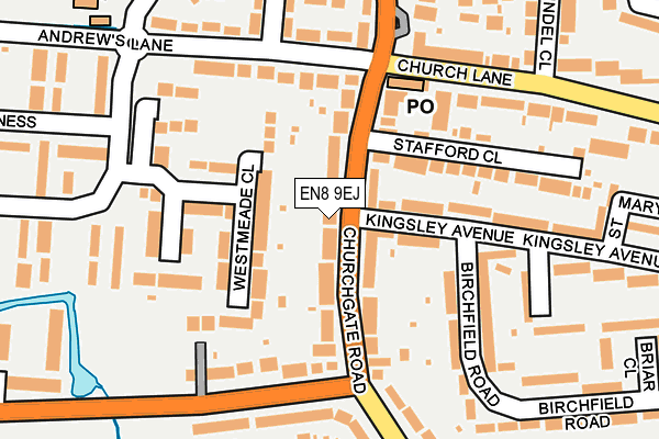 EN8 9EJ map - OS OpenMap – Local (Ordnance Survey)