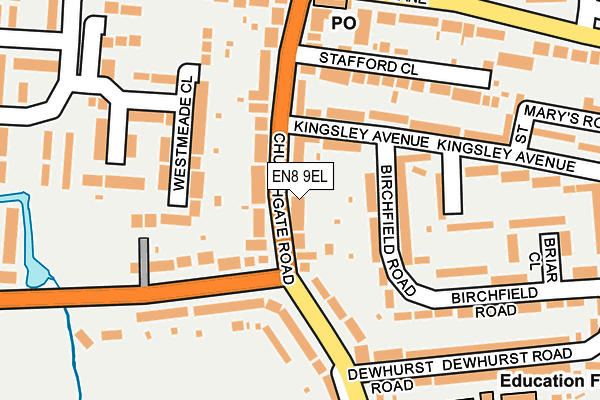 EN8 9EL map - OS OpenMap – Local (Ordnance Survey)