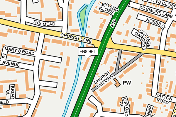 EN8 9ET map - OS OpenMap – Local (Ordnance Survey)