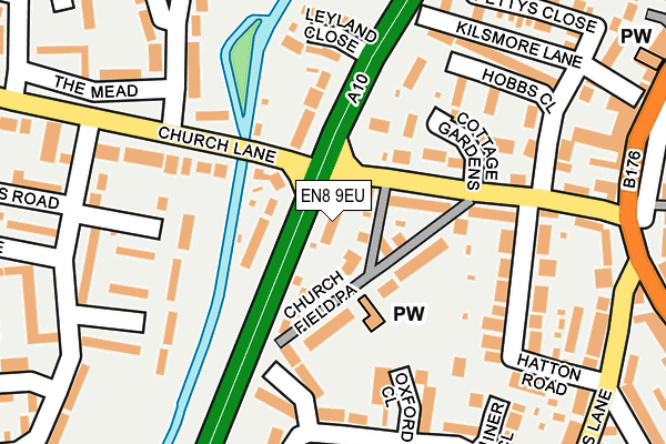 EN8 9EU map - OS OpenMap – Local (Ordnance Survey)
