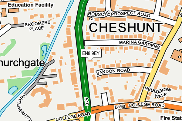 EN8 9EY map - OS OpenMap – Local (Ordnance Survey)