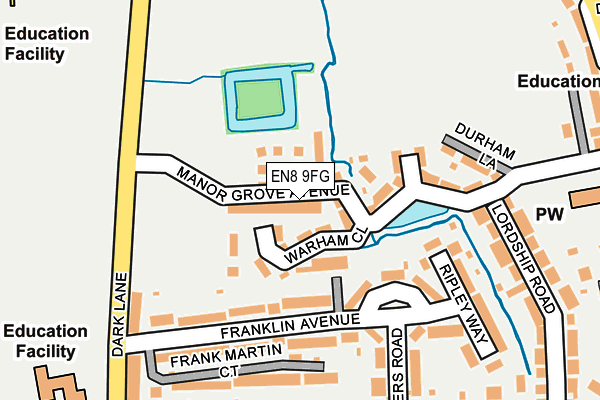 EN8 9FG map - OS OpenMap – Local (Ordnance Survey)