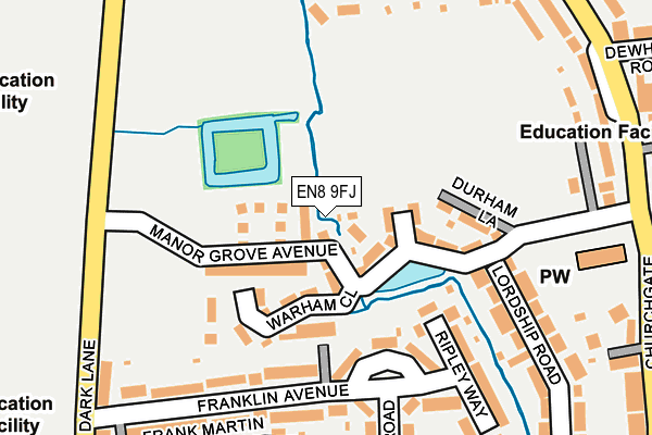 EN8 9FJ map - OS OpenMap – Local (Ordnance Survey)