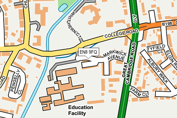 EN8 9FQ map - OS OpenMap – Local (Ordnance Survey)