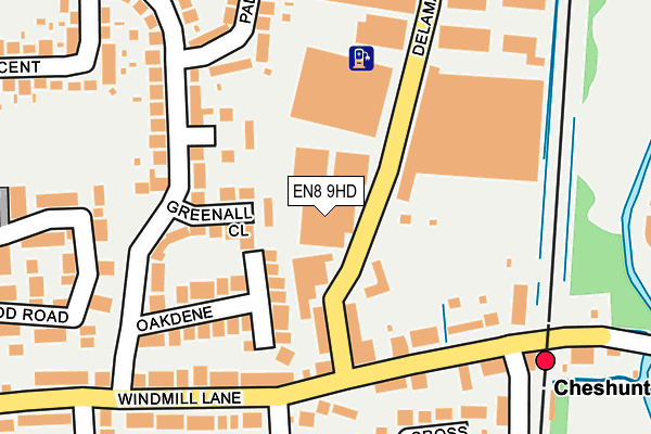 EN8 9HD map - OS OpenMap – Local (Ordnance Survey)