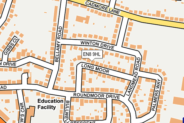 EN8 9HL map - OS OpenMap – Local (Ordnance Survey)