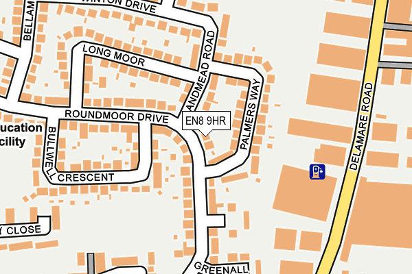 EN8 9HR map - OS OpenMap – Local (Ordnance Survey)