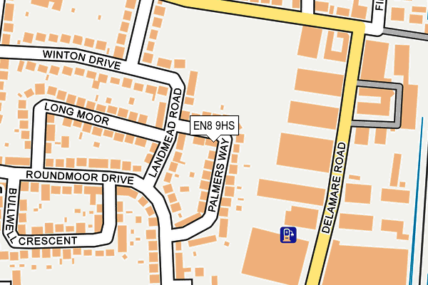 EN8 9HS map - OS OpenMap – Local (Ordnance Survey)