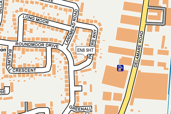 EN8 9HT map - OS OpenMap – Local (Ordnance Survey)