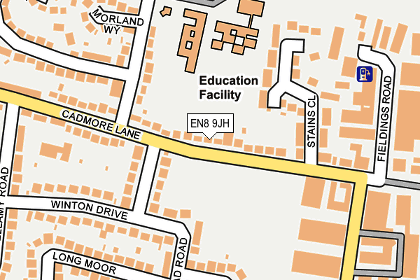 EN8 9JH map - OS OpenMap – Local (Ordnance Survey)