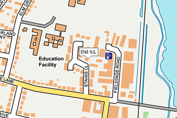 EN8 9JL map - OS OpenMap – Local (Ordnance Survey)