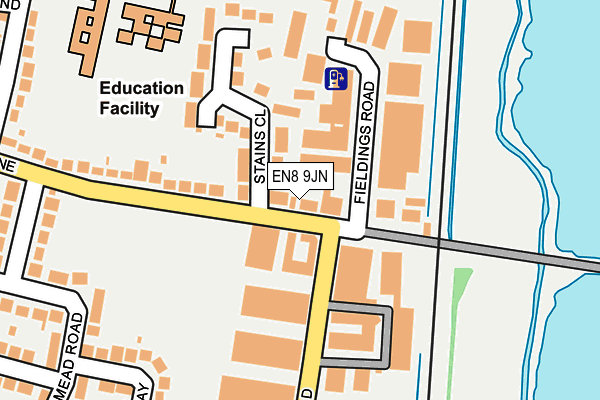 EN8 9JN map - OS OpenMap – Local (Ordnance Survey)