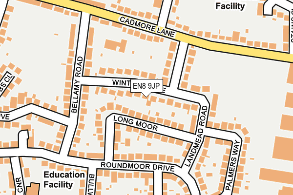 EN8 9JP map - OS OpenMap – Local (Ordnance Survey)