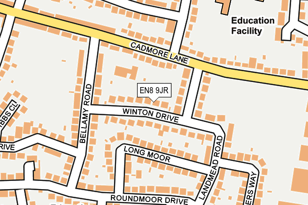 EN8 9JR map - OS OpenMap – Local (Ordnance Survey)