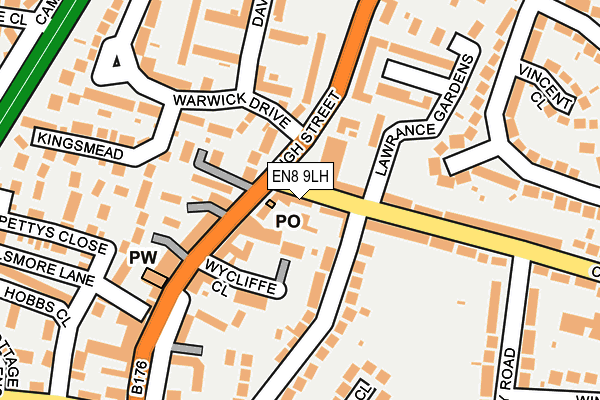 EN8 9LH map - OS OpenMap – Local (Ordnance Survey)