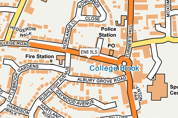 EN8 9LS map - OS OpenMap – Local (Ordnance Survey)