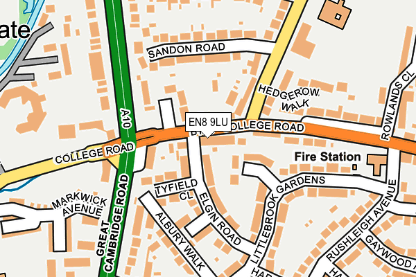 EN8 9LU map - OS OpenMap – Local (Ordnance Survey)