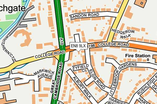 EN8 9LX map - OS OpenMap – Local (Ordnance Survey)