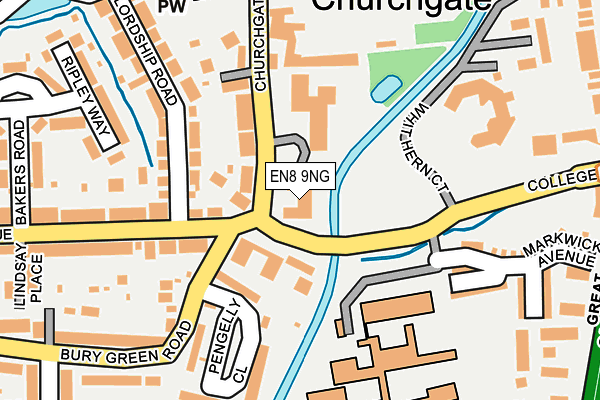 EN8 9NG map - OS OpenMap – Local (Ordnance Survey)