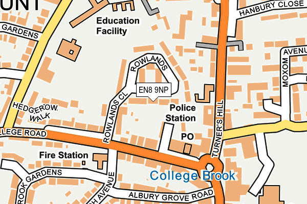 EN8 9NP map - OS OpenMap – Local (Ordnance Survey)