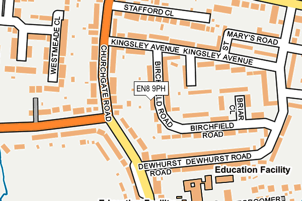 EN8 9PH map - OS OpenMap – Local (Ordnance Survey)