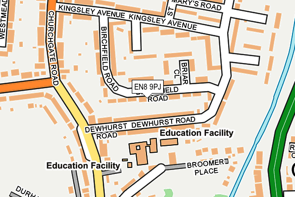 EN8 9PJ map - OS OpenMap – Local (Ordnance Survey)