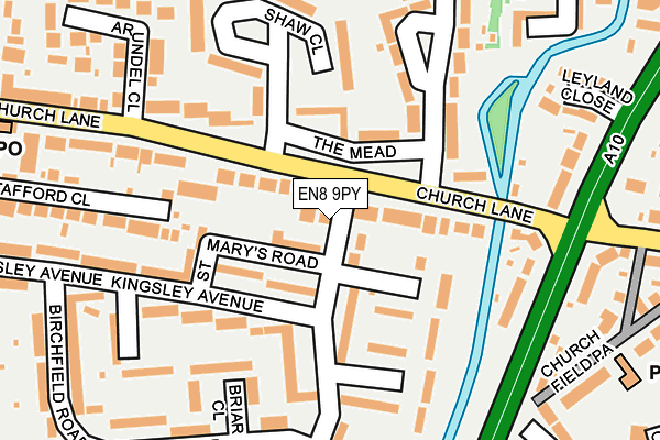 EN8 9PY map - OS OpenMap – Local (Ordnance Survey)