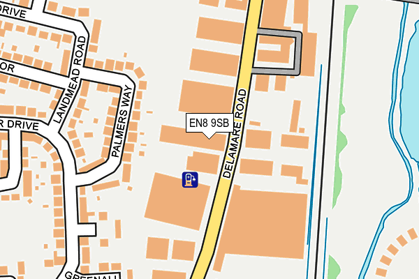 EN8 9SB map - OS OpenMap – Local (Ordnance Survey)