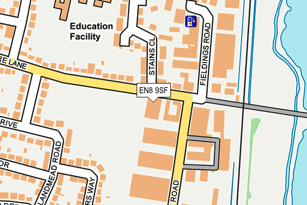 EN8 9SF map - OS OpenMap – Local (Ordnance Survey)