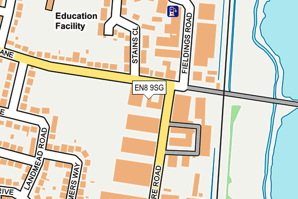 EN8 9SG map - OS OpenMap – Local (Ordnance Survey)