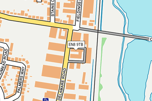 EN8 9TB map - OS OpenMap – Local (Ordnance Survey)