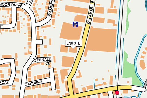EN8 9TE map - OS OpenMap – Local (Ordnance Survey)