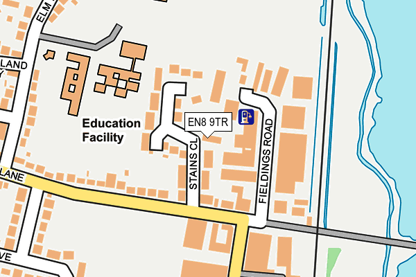 EN8 9TR map - OS OpenMap – Local (Ordnance Survey)