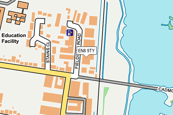 EN8 9TY map - OS OpenMap – Local (Ordnance Survey)