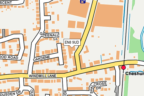 EN8 9UD map - OS OpenMap – Local (Ordnance Survey)