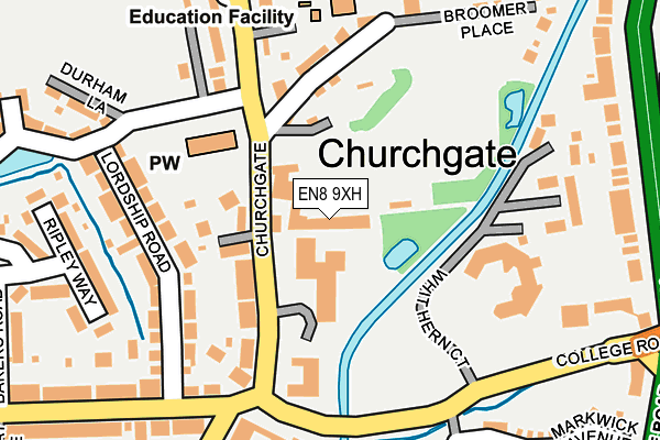 EN8 9XH map - OS OpenMap – Local (Ordnance Survey)