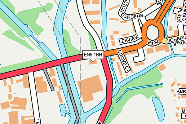 EN9 1BH map - OS OpenMap – Local (Ordnance Survey)
