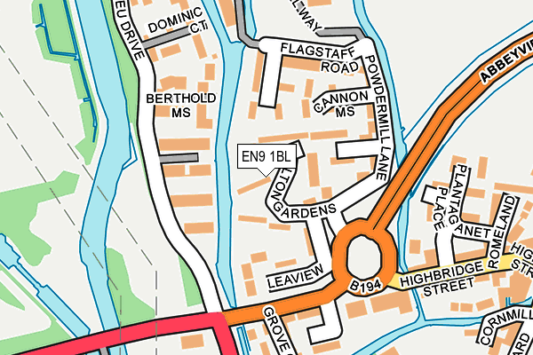 EN9 1BL map - OS OpenMap – Local (Ordnance Survey)