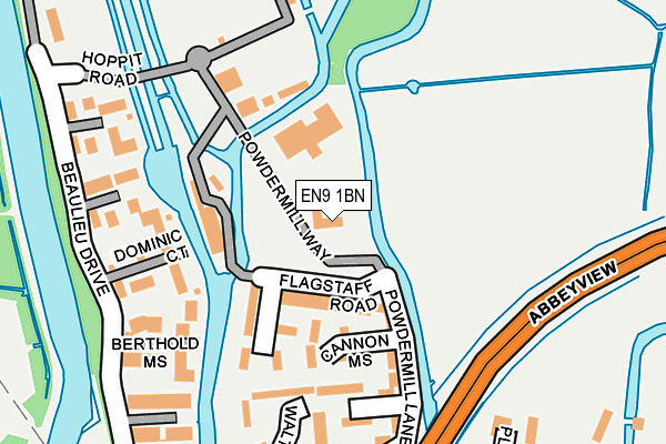 EN9 1BN map - OS OpenMap – Local (Ordnance Survey)